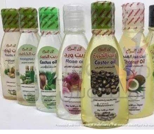 زيوت طبيعيه للشعر والبشره 120ملى